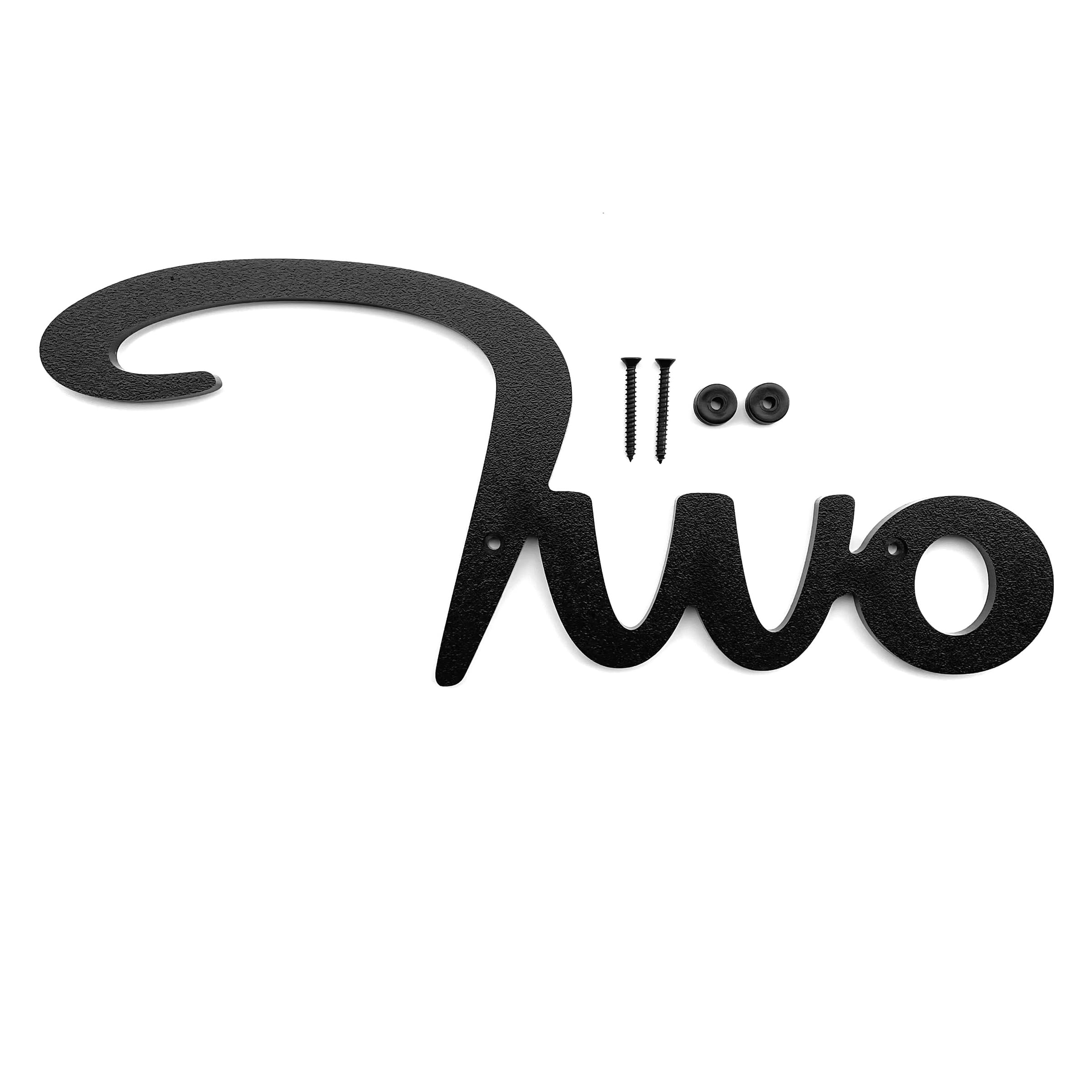 Amazon.com: Mid Century Modern Cursive House Numbers, 5 inch black ...