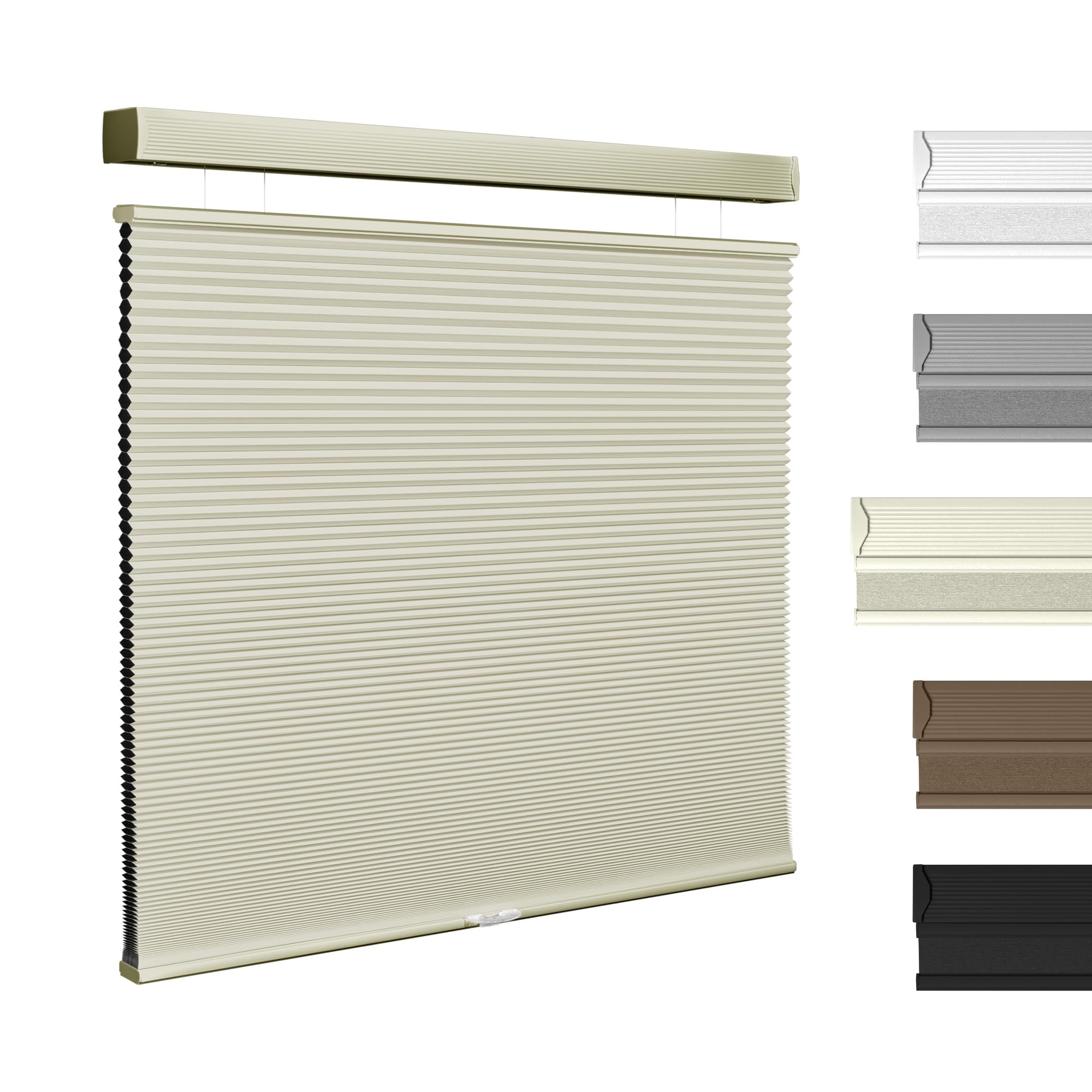 boolegon top down and bottom up blackout cellular shades cordless honeycomb blinds for windows custom size, beige, any size