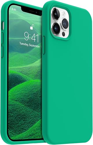 Miniatura 1 de AOTESIER Funda diseñada a prueba de golpes para iPhone 12 Pro Max, funda de silicona líquida con forro de microfibra suave antiarañazos protección