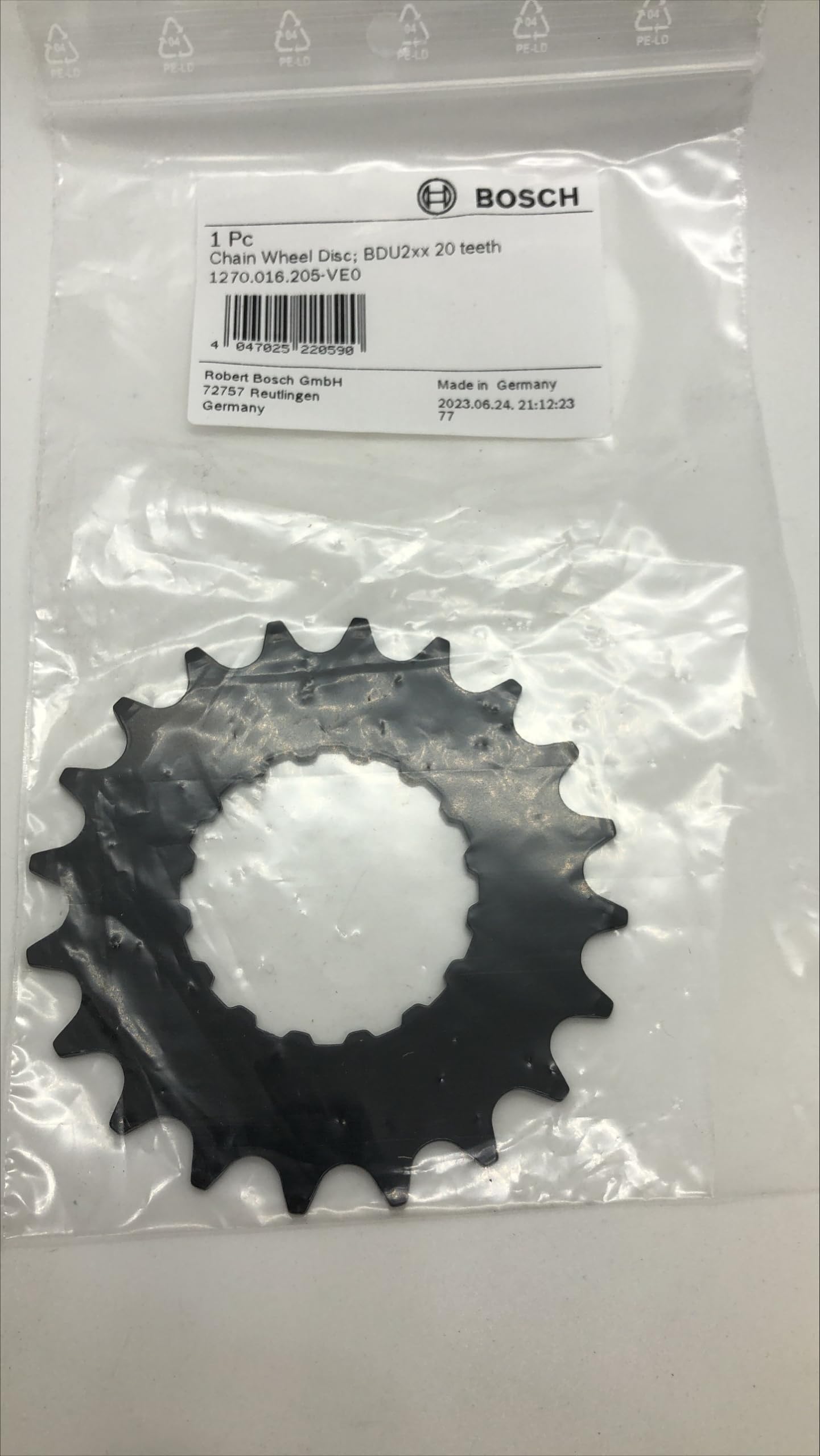 Bosch Kettenblatt Kettenblatt, 18 Zähne, schwarz, One Size, 2100168