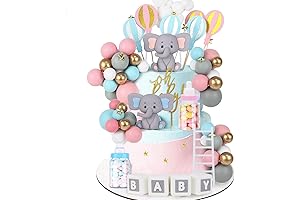 47 PCS Elephant Cake Toppers for Adorable Gender Reveals