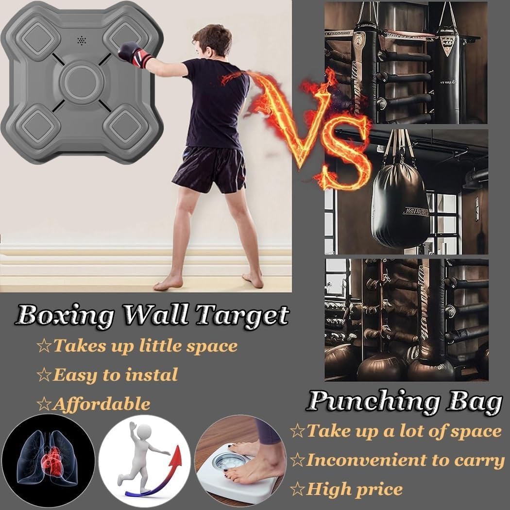 Máquina De Boxeo Montada En La Pared, Equipo De Boxeo Con Música Electrónica For Entrenamiento Con Guantes De Boxeo, Objetivo De Boxeo Inteligente, For Juegos De Lucha En Interiores, Alivio