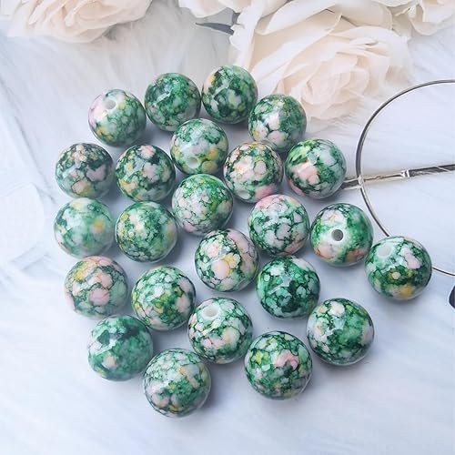 Miniatura 3 de 60 cuentas redondas de cristal acrílico de colores de 0.63 pulgadas para hacer joyas, pulseras, aretes, collares, cuentas para adultos,