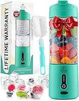 Vista 1 de Zulay Kitchen Licuadoras personales de 18 onzas que trituran el hielo, licuadora de viaje inalámbrica recargable por USB-C, licuadora portátil