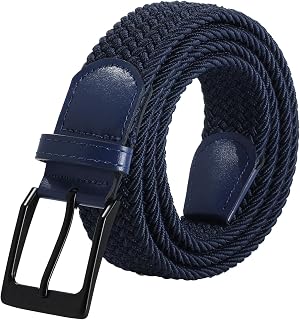 AWAYTR Braided Elastic Stretch Belt for Women & Men - Woven Golf Belts for Jeans Pants, Adjustable Comfort Fit