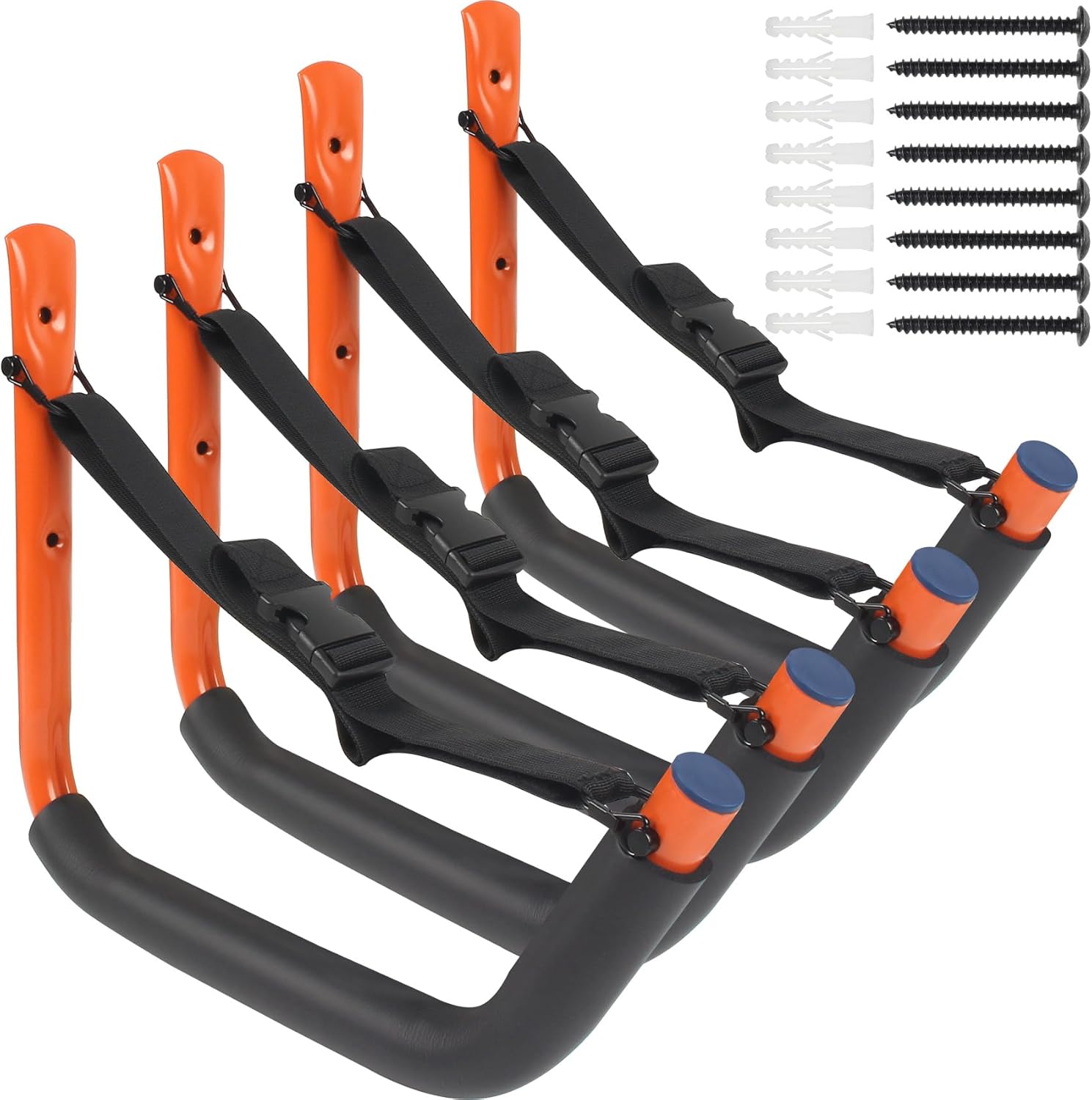 Kayak Storage Rack,Kayak Rack for Garage,Kayak Wall Mount with Nylon Straps,Heavy Duty Kayak Hanger Suitable for Kayaks and SUP Paddle Board
