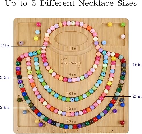 Miniatura 8 de Favonuovy Tableros de cuentas para hacer joyas, pulseras de bambú, tablero de medición de 4.5, 5, 5, 5, 6, 6.5, 7, 7.5 pulgadas, todo en pulgadas,