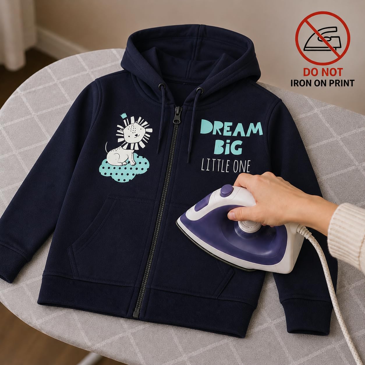 The Mom Store Unisex Fleece Hooded Neck Regular Fit Hoodie (TMS-1234_Dream Big_Black_6 Months-12 Months) 2
