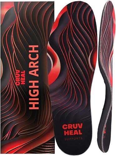 Miniatura 9 de (2025) Plantillas de arco alto de alta calidad para un máximo apoyo, fascitis plantar, comodidad para aliviar el dolor de pies, antifatiga,