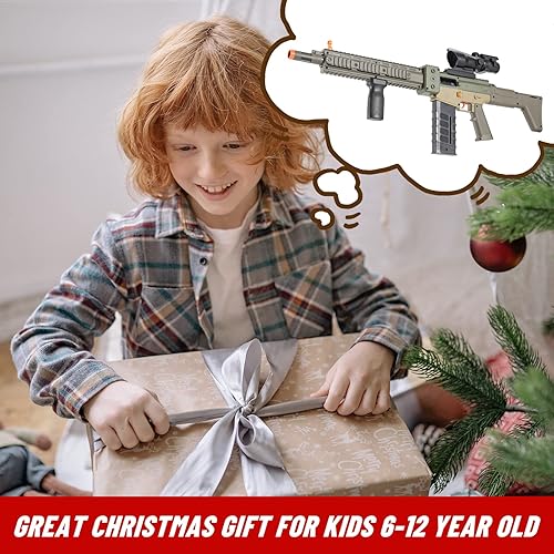 Miniatura 6 de Pistola de juguete realista para pistolas Nerf, dardos de espuma con alcance, 100 balas suaves, rifle de francotirador semiautomático, pistola de