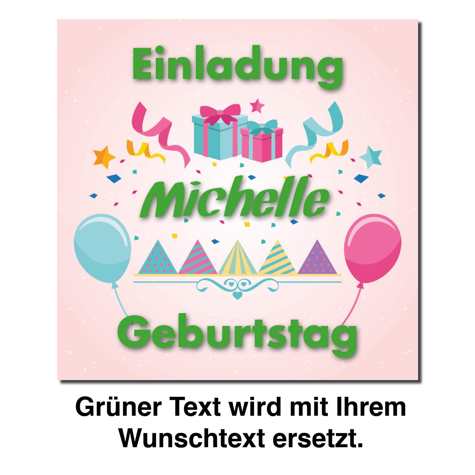 Invitación para cumpleaños infantiles, fiestas de colores
