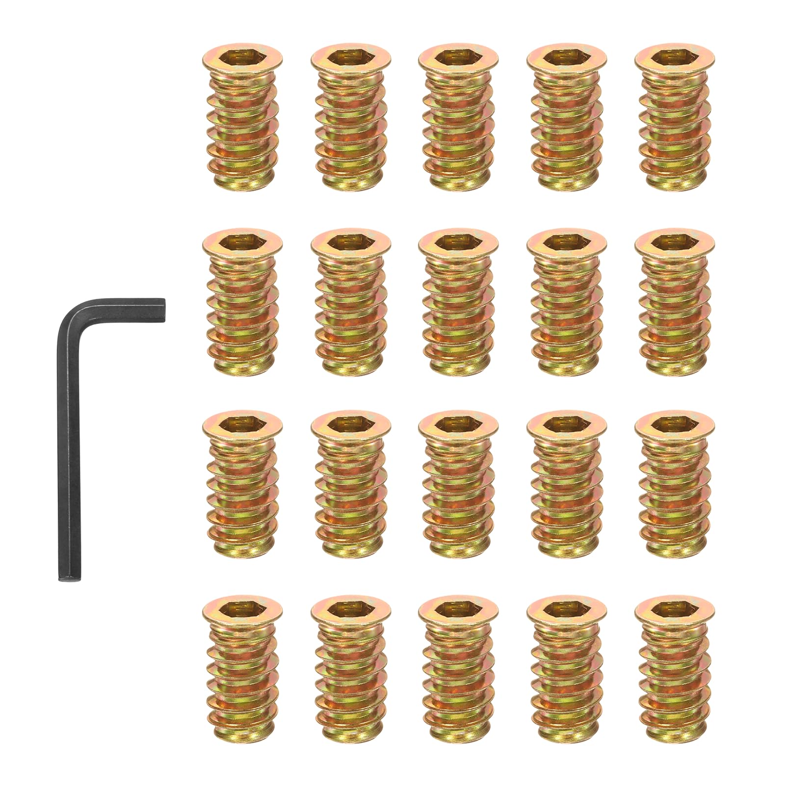 PATIKIL 20 Pcs Threaded Inserts Nuts