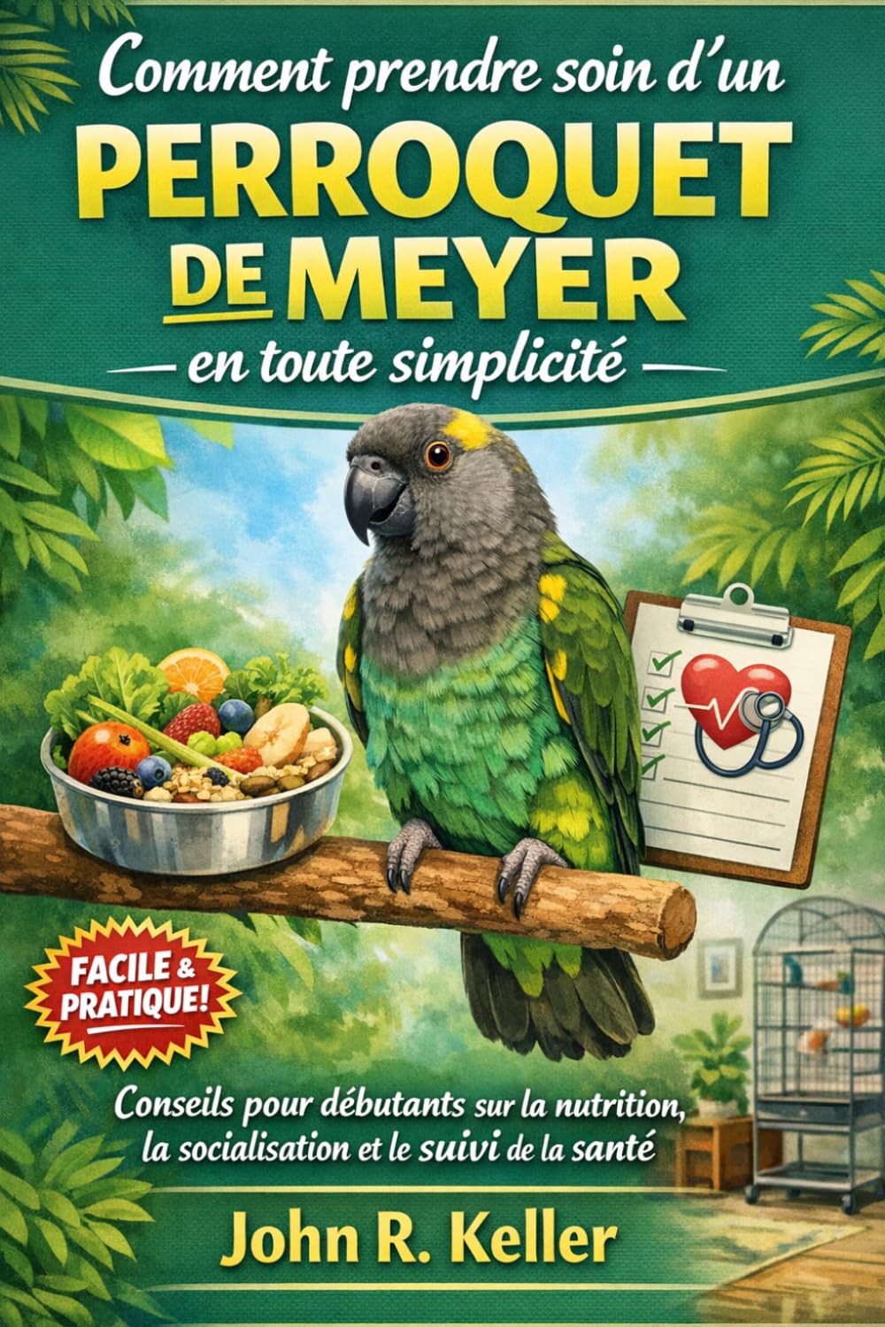 Comment prendre soin d'un perroquet de Meyer en toute simplicité: Conseils pour débutants sur la nutrition, la socialisation et le suivi de la santé
