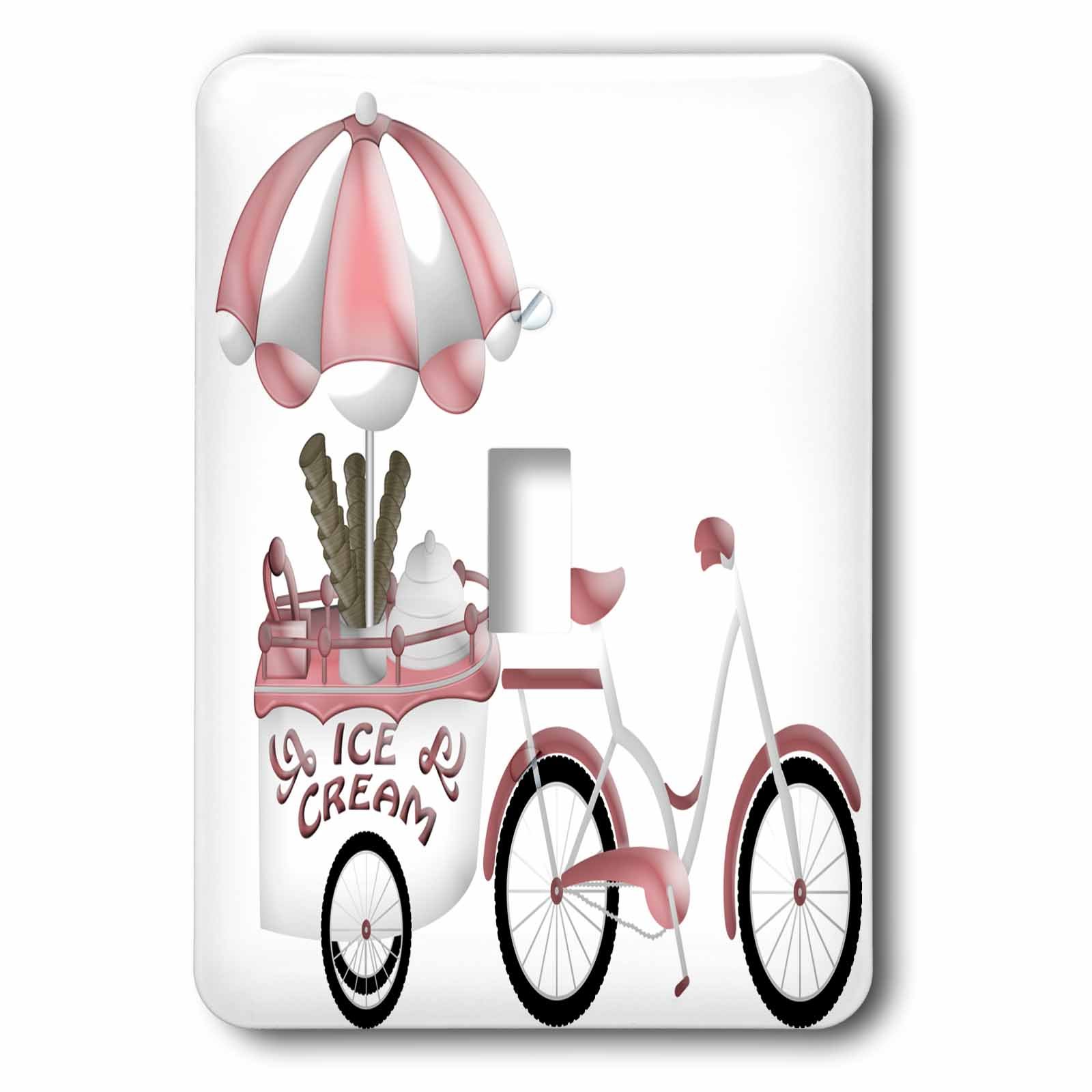 Joli vélo rose interrupteur à bascule simple ivoire robuste et facile à installer