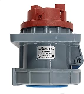 Cooper Wiring Devices CD360C6W Conn Pin&Sleeve 60A 250V 2P3W WT BL