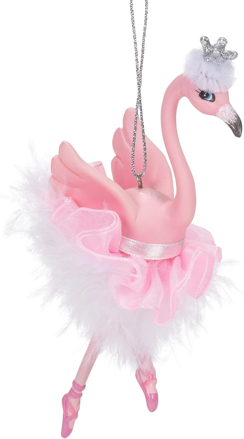 Kurt Adler E0480 Flamingo Ballerina Christmas Ornament, 5.63-inch Tall - Image 3