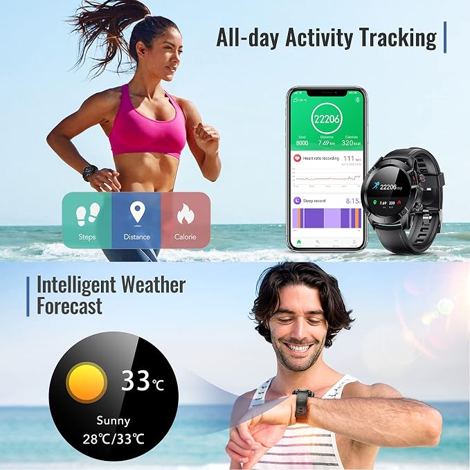 AGPTEK Smart Watch for Men Smart Watch HD Touch Screen Full Waterproof IP68  7 Sports Heart Rate Monitor Sleep Monitor Activity Wristband with  Replacement Strap for Android IOS: Amazon.de: Sports \u0026 Outdoors