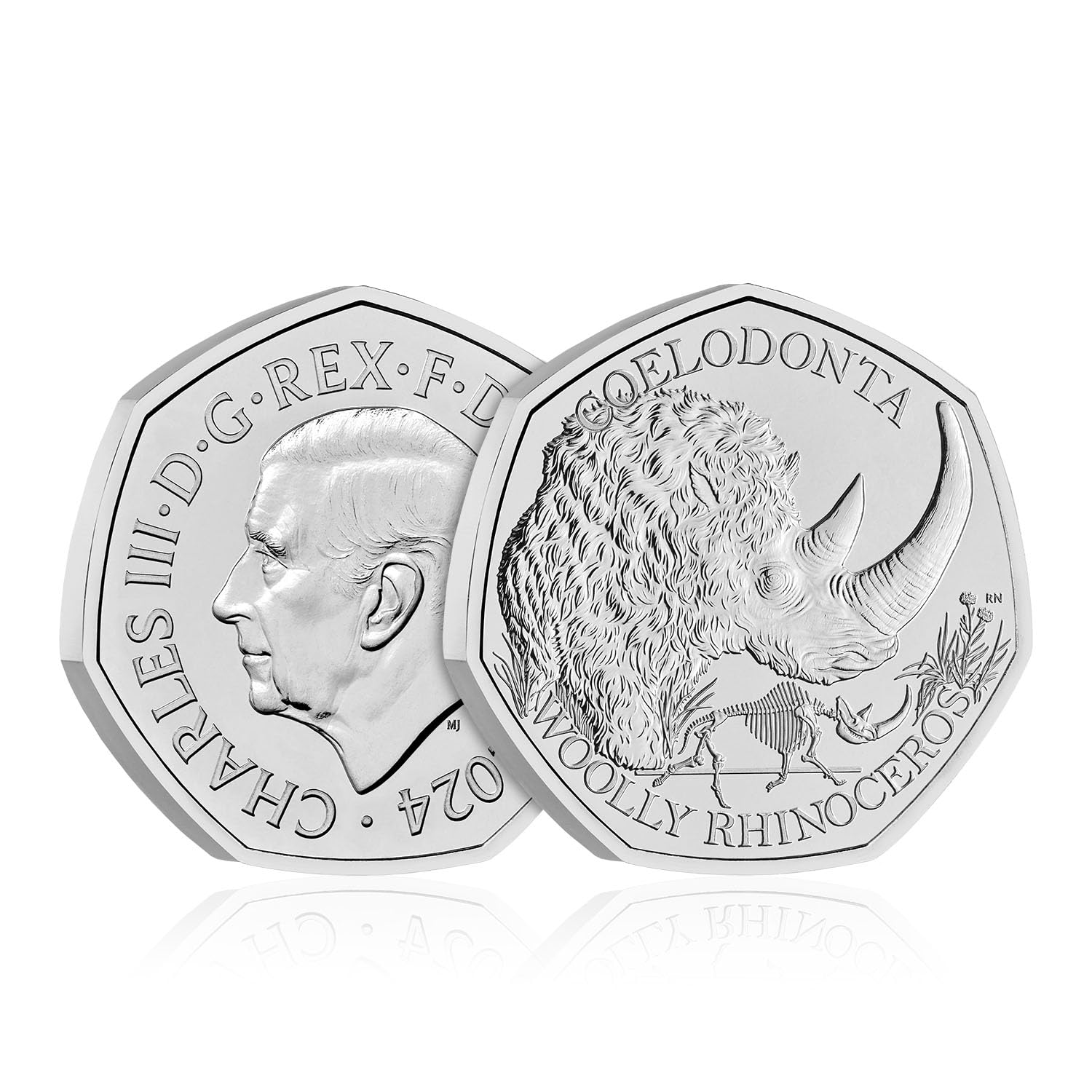 The Koin Club Royal Mint Ice Age Giants Woolly Rhinoceros 50p Brilliant Uncirculated Coin UK 2024 - Image 2