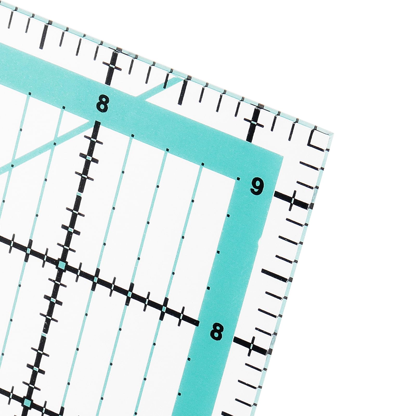UNGFEI 4 PCS 4 Sizes Blue Square Quilting Rulers, Acrylic Sewing Ruler Square, Patchwork Ruler for DIY Crafts ?(4.5", 6", 9.5", 12.5") - Image 3