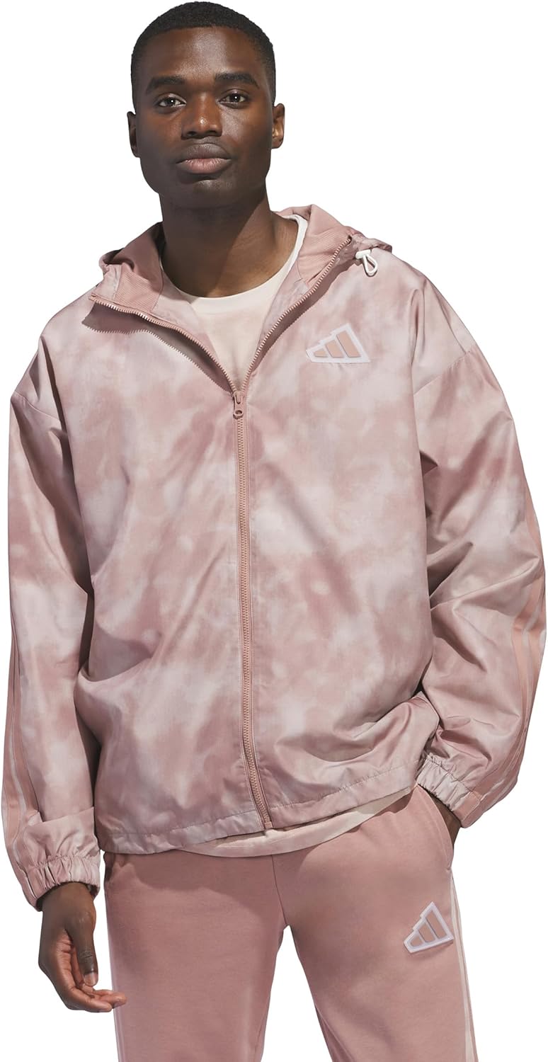 adidas mens Essentials All Over Printed Woven Jacket