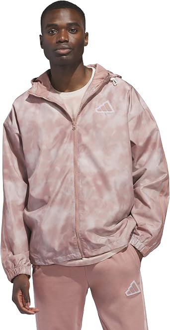 adidas Mens Essentials All Over Printed Woven Jacket