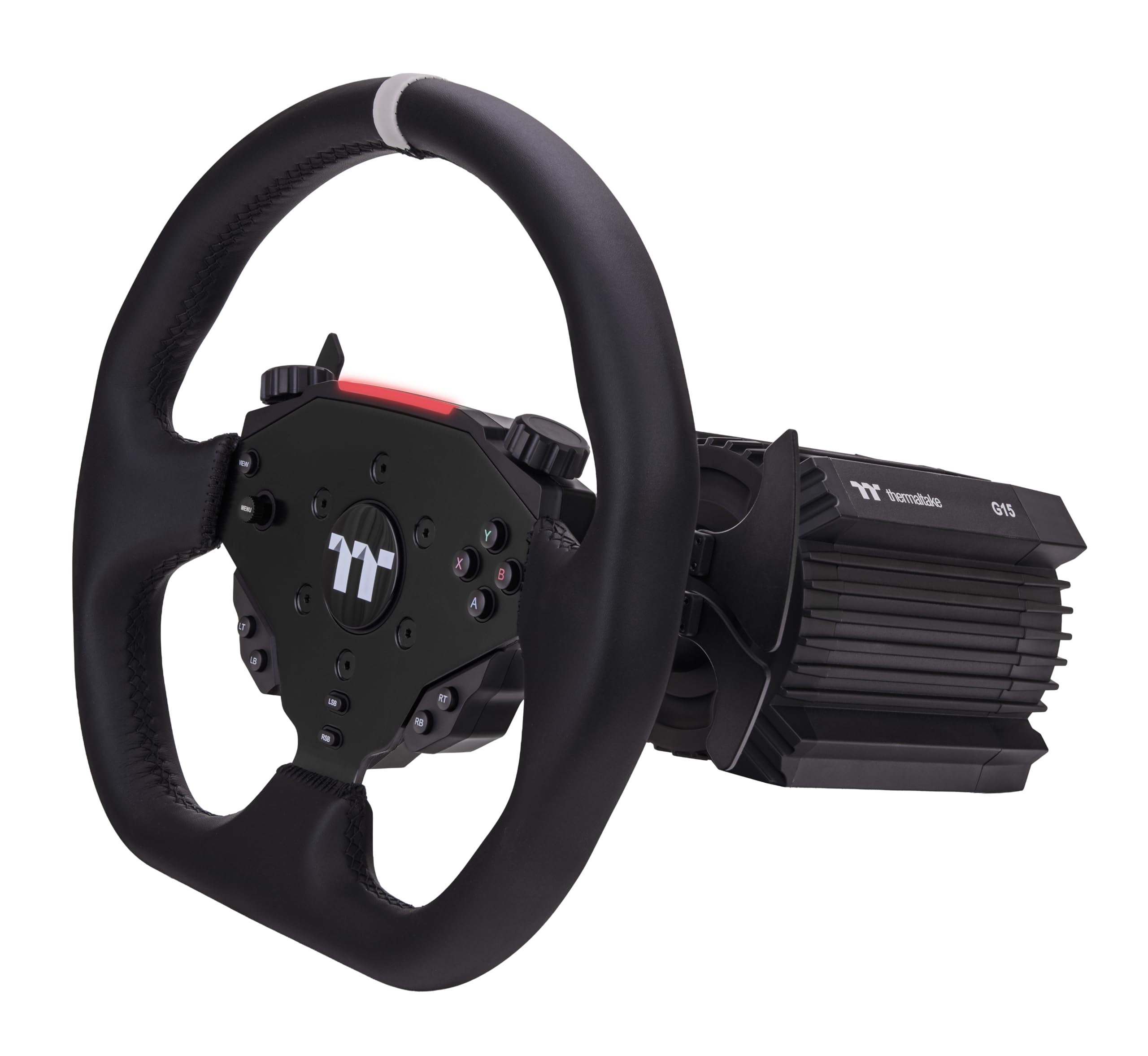 Thermaltake G15 Conjunto de Sim Racing | Base Direct Drive de 15Nm | Volante en Forma D de 13” | Pedales Metálicos de Tres Piezas | Precisión Profesional para Simulación de Conducción