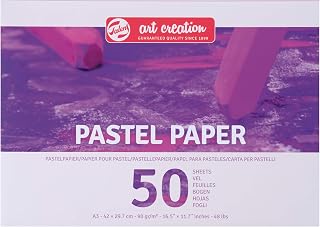 Talens Art Creation Pastel Paper A3 100g 50 Sheets FSC-Mix, Canvas, White, 29.8 x 42 x 0.9 cm