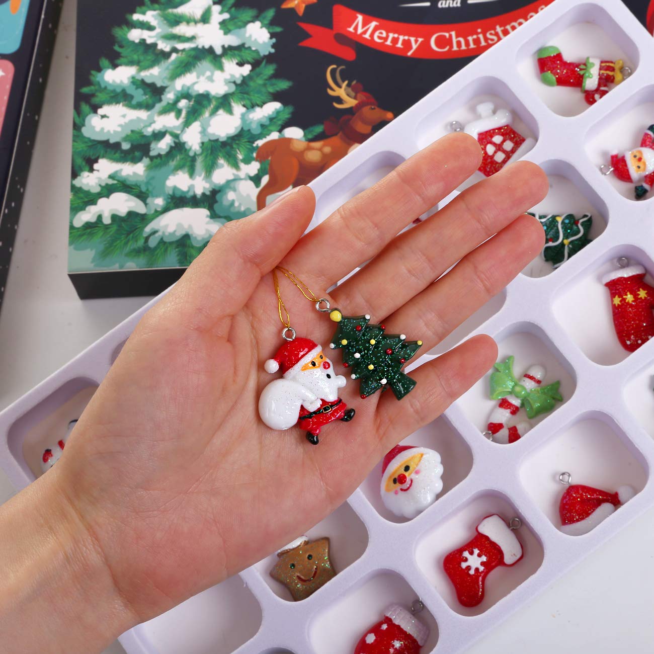 Amazon.co.jp: LEMESO アドベントカレンダー 2024 クリスマス 飾り