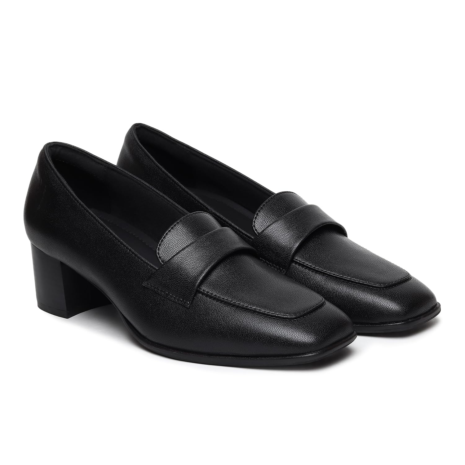 YOHO Bliss Heel 001 Slip-on Loafers for Women | Comfortable & Stylish Block Heeled | Fashion Moccasins with Footpharma Footbed | Perfect for Casual, Formal Shoe