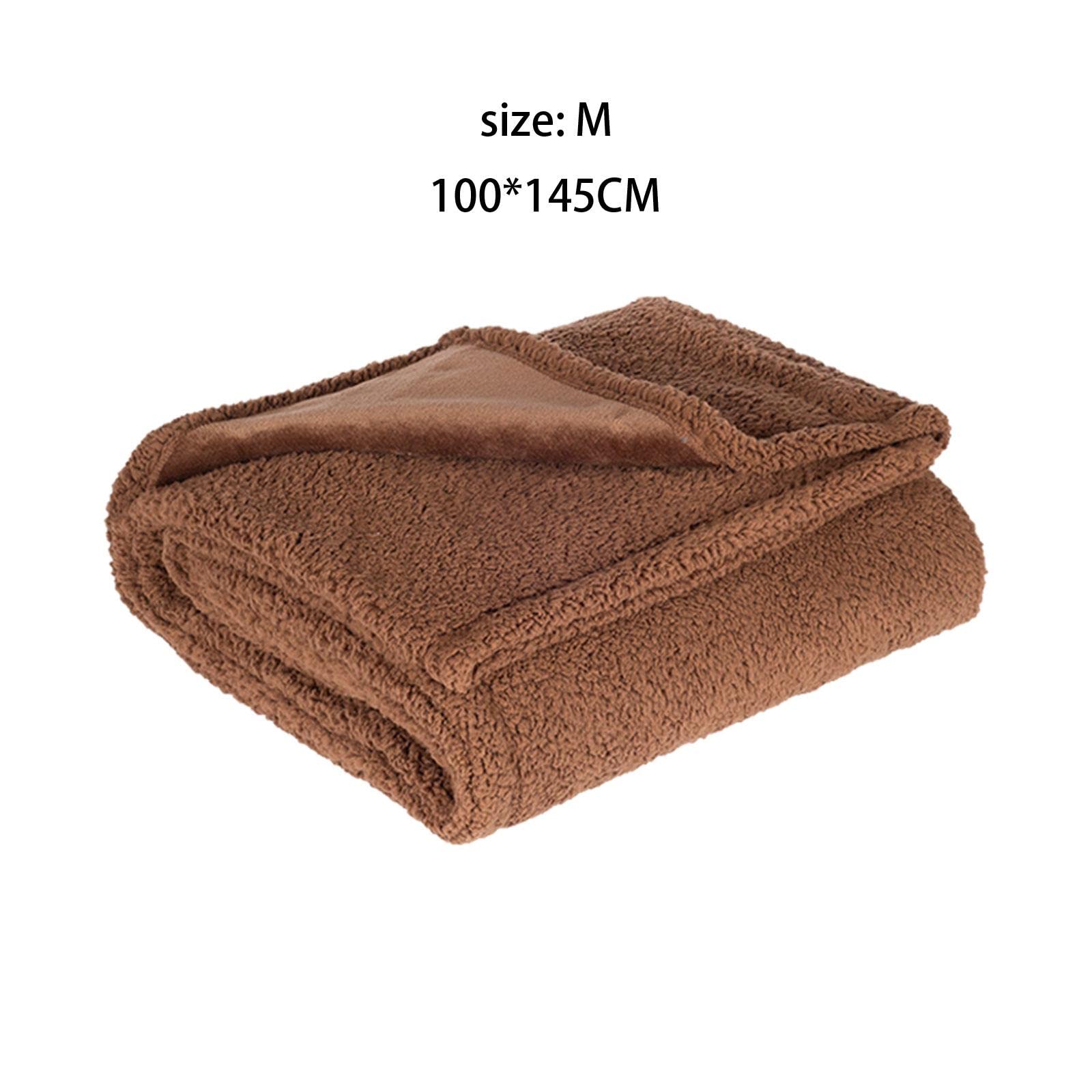 Couverture Imperméable Chien Plaid Réversible Tapis Animaux Flanelle Lavable à la Main et en Machine avec Protection pour Animaux de Compagnie sur, Marron M