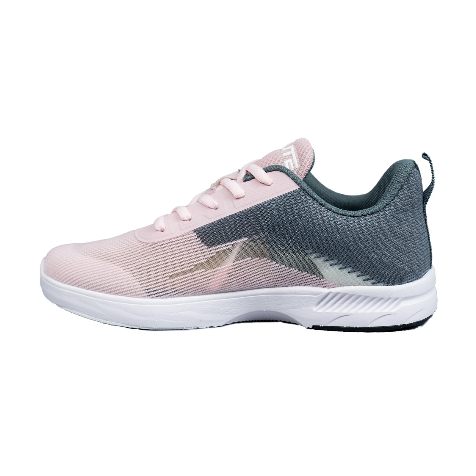 Elite Dash Bowlingschuhe für Damen, universelle Gleitsohlen, Ultraleicht, Mono-Mesh, athletischer Stil für Bowler, grau/pink