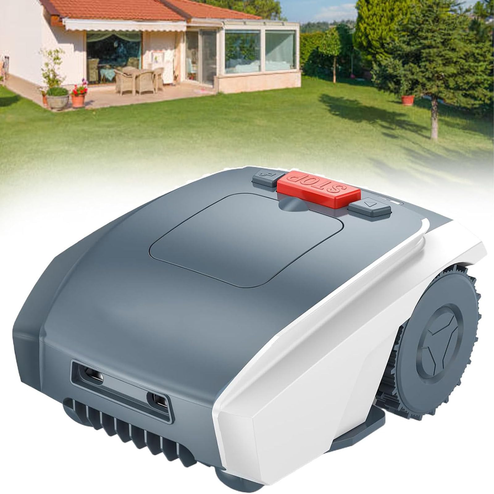 CortacéSped RobóTico AutomáTico (Altura de Corte de 2-5 Cm), con LíNea de LíMites, Control de Aplicaciones + PlanificacióN de Ruta + Carga AutomáTica, 100㎡/H, para CéSped/JardíN