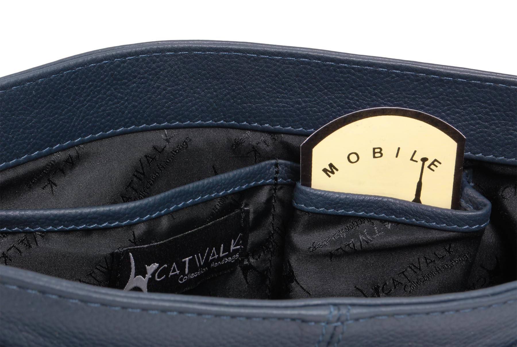 Catwalk Collection Handbags - Sac Bandoulière Femme Cuir - Sacoche Moyen - Messenger Bag Avec Bandoulière Réglable - Louisa