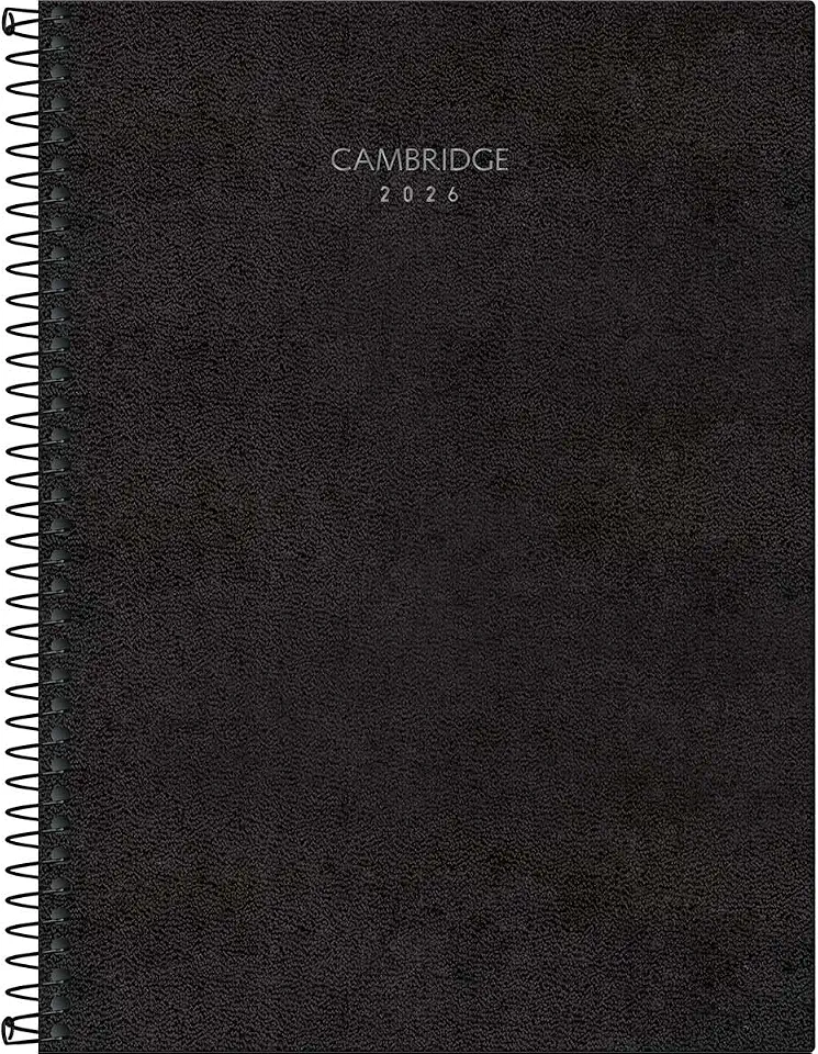 Tilibra - Planner Executivo Espiral 20 x 27,5 cm Cambridge 2026 - Preta