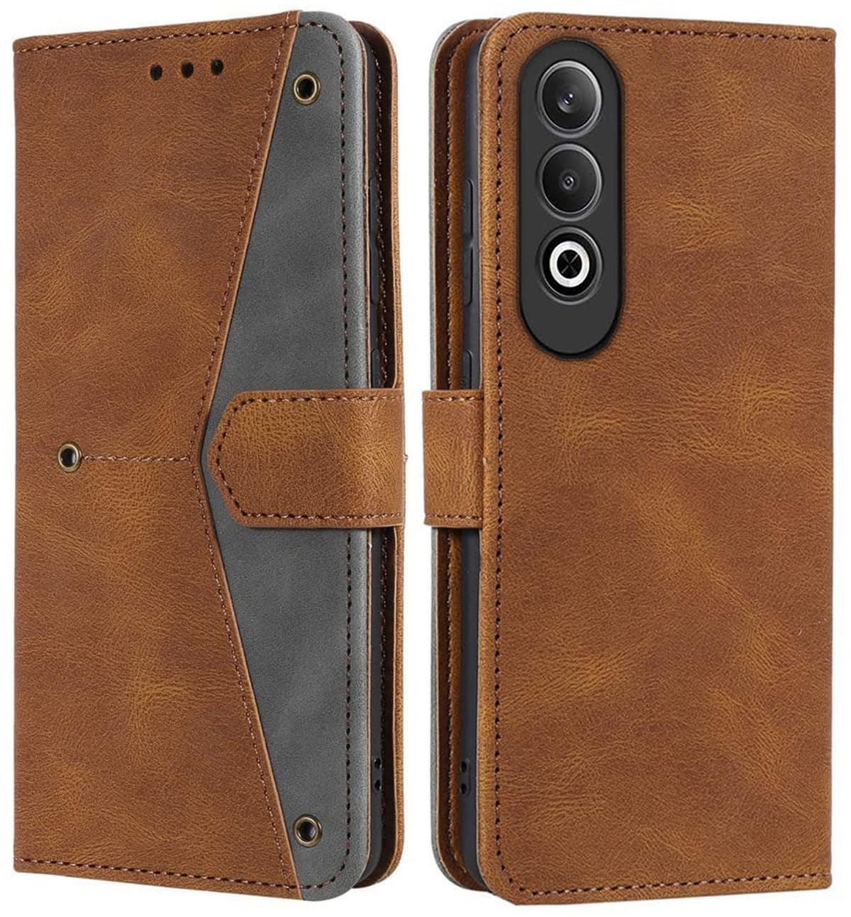 GoldKart Flip Back Cover Case for Oppo K12x 5G | Dual-Color Leather Finish | Inbuilt Stand & Pockets | Flip Cover for Oppo K12x 5G (Faux Leather, Brown) (B0DDHTB5ZR) Amazon Price History, Amazon Price Tracker