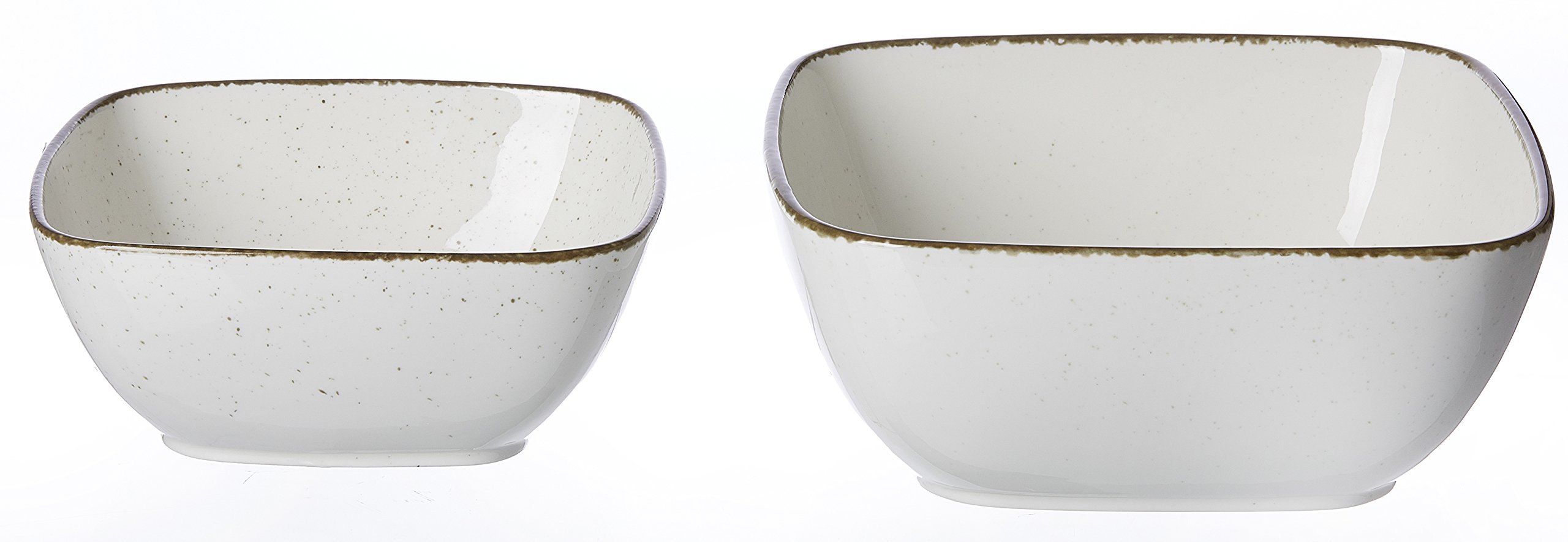 Ritzenhoff & Breker Casa Serving Bowls Set of 2 18 x 18 cm and 22 x 22 cm Cream