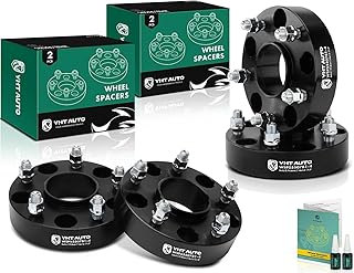 YHTAUTO 5x5.5 Hub Centric Wheel Spacers 1.5 inch Compatible with Ram 1500 2012-2018, Ram 1500 Classic 2019-2023 Tire Spacers w/ M14x1.5 Studs, 77.8mm Hub Bore 5 Lug 4PCS Black Wheel Adapters