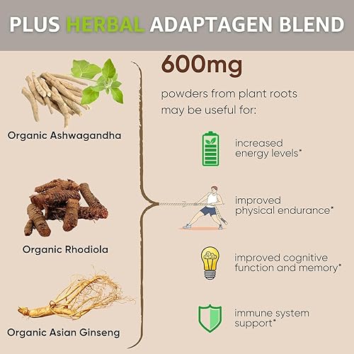 Miniatura 3 de healblend Mezcla de suplemento de extracto de hongos - Melena de león, Cordyceps, Agaricus, cola de pavo, Reishi, Chaga, Shiitake, Maitake Plus