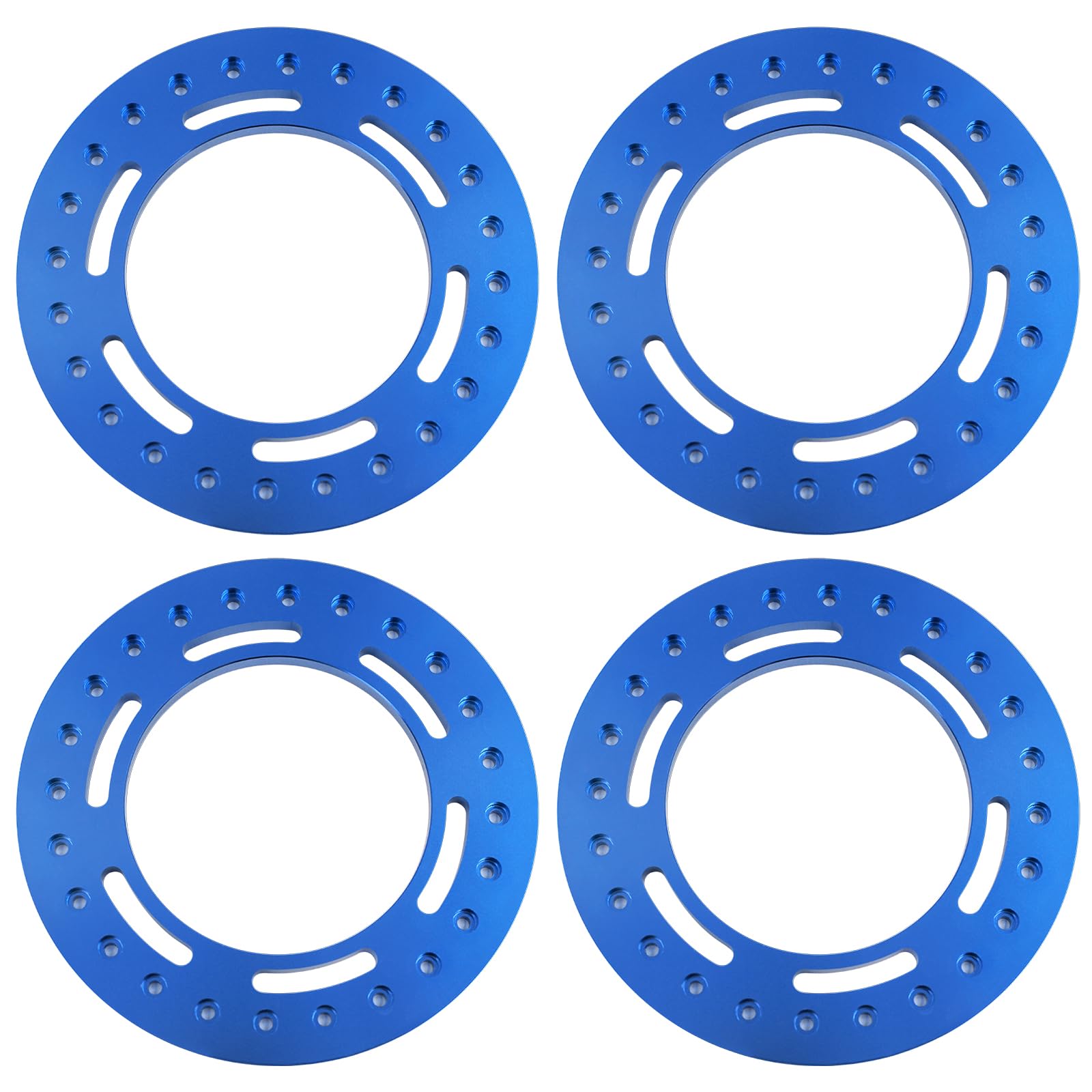 MORFUM 4PCS Aluminum 2.9 Inch Beadlock Wheels Rims Metal Outer Rings for 1/6 RC Axial SCX6 AXI05000 JLU AXI05001 Trail Honcho Replacement 2.9