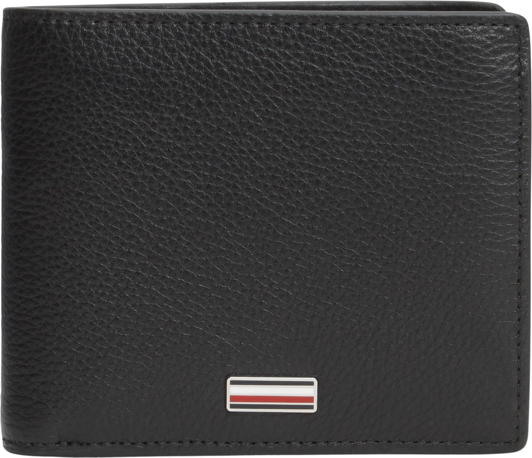 Tommy Hilfiger Men Th Central Cc Flap and Coin AM0AM14497 Bifold Wallet, Black, One Size