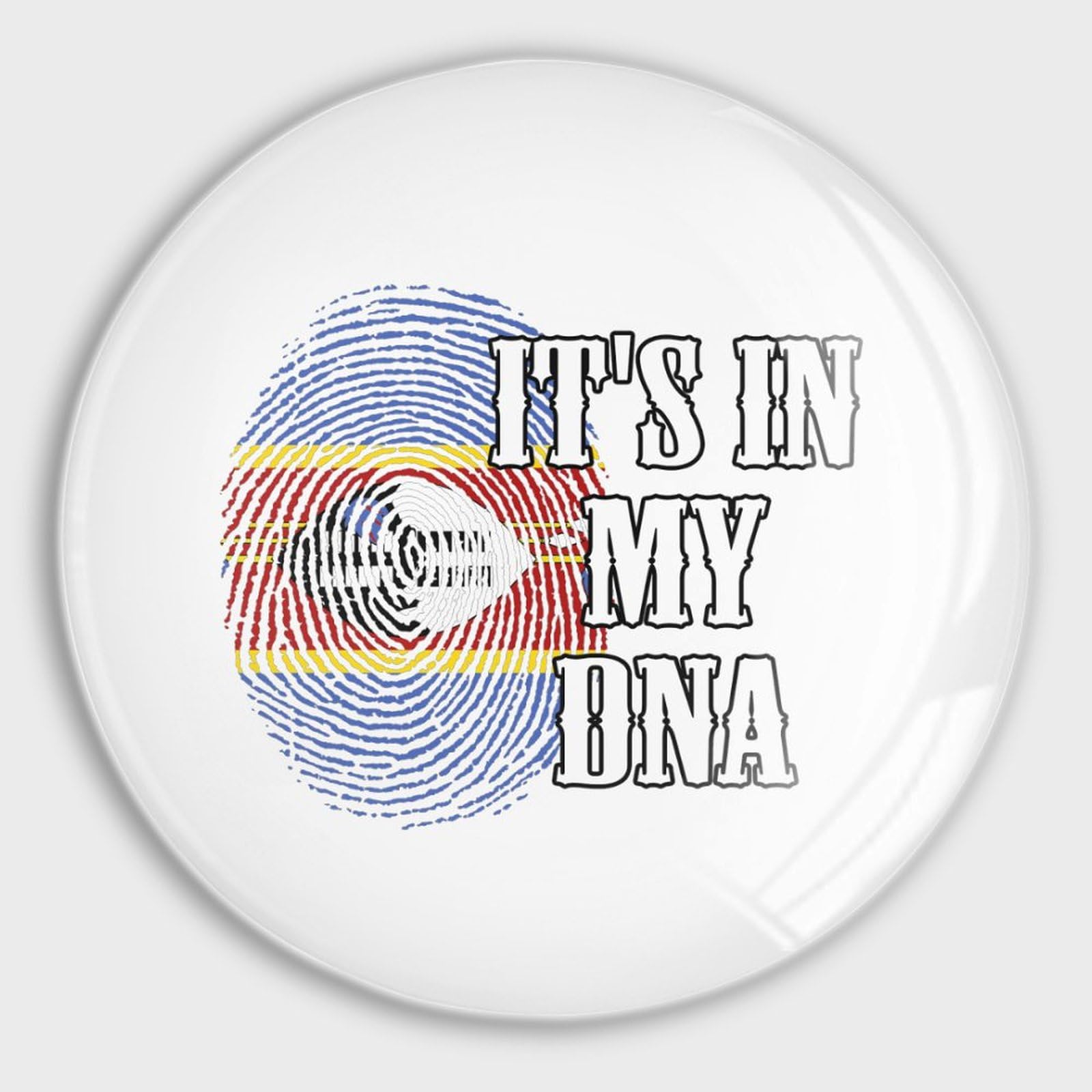Imanes de bandera de Suazilandia para nevera de cristal pack de 4 unidades pequeñas