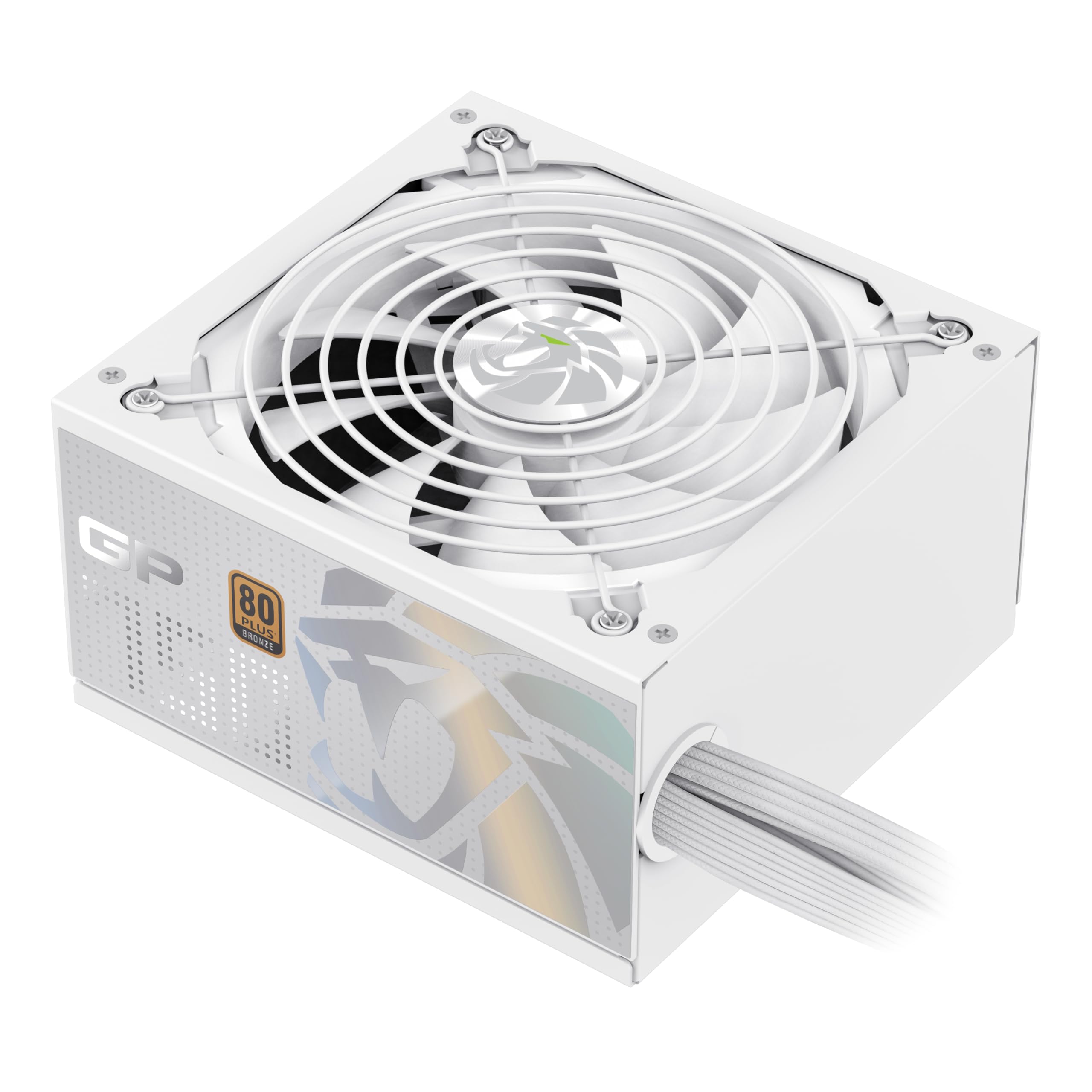 GAMEMAX GP 750B WH Zasilacz PC 750W, niemodularny, 80 Plus Bronze, DC-to-DC, wentylator HDB 140 mm, płaskie czarne kable, 9 zabezpieczeń, 5 lat gwarancji