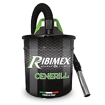 Ribimex Aspiracenere Elettrico Cenerill, con Filtro HEPA Lavabile, Bidone da 18 L, Potenza 1000 W, Ideale per Aspirare Ceneri Fredde da Stufe, Caminetti e Barbecue – PRCEN001