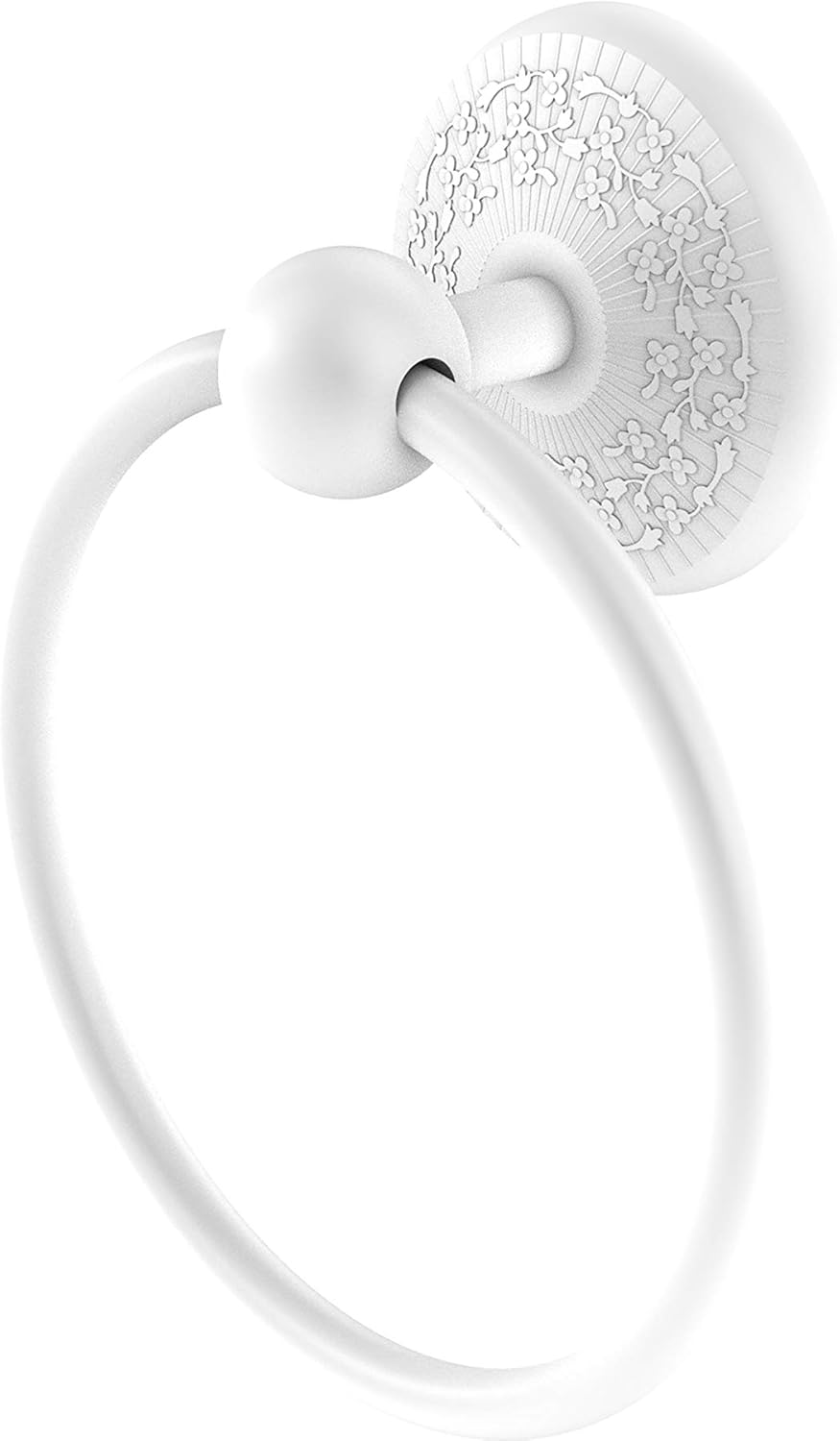 Allied Brass PMC-16 Prestige Monte Carlo Collection Towel Ring, Matte White