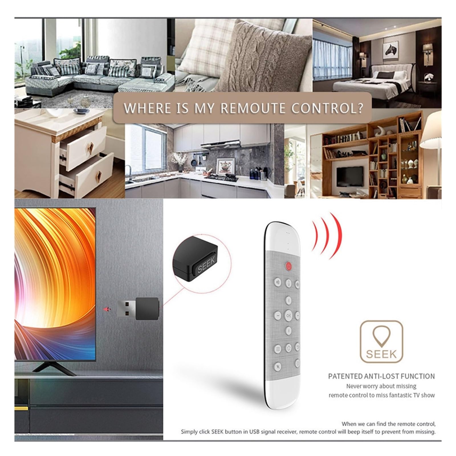 Télécommande vocale 2,4 G sans fil Air Mouse IR apprentissage micro gyroscope rétroéclairé pour Android TV Box (blanc)