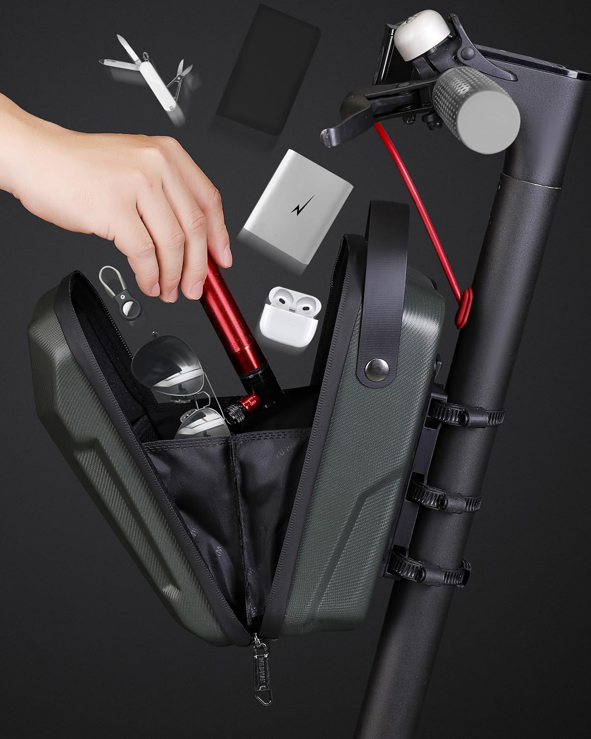 FOLAYA Sac de Rangement pour Scooter Étanche Sacoche Guidon de Grande Capacité pour Xiaomi M365