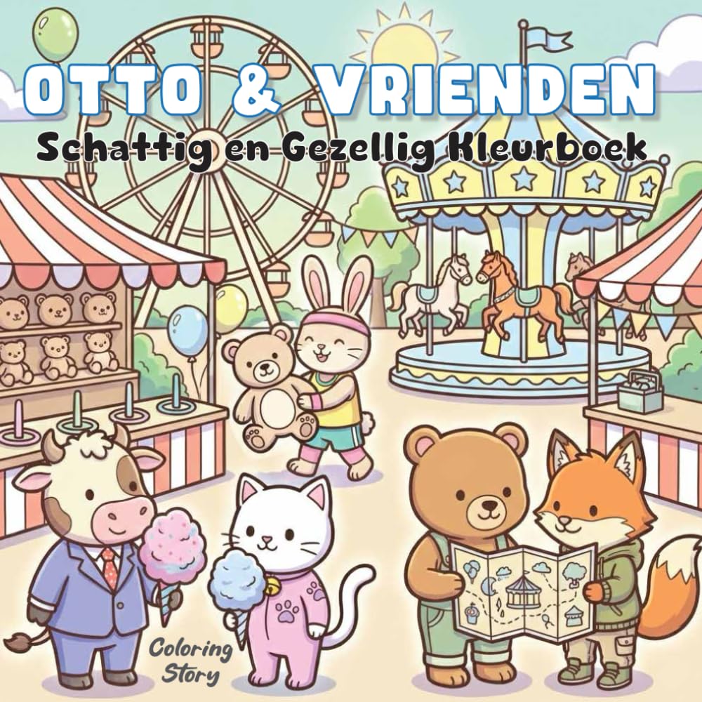 OTTO & Vrienden: Schattig en Gezellig Kleurboek voor Volwassenen - 40 Eenvoudige Dierenmotieven met Dikke Lijnen voor Ontspanning en Stressverlichting