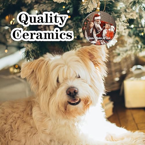 Miniatura 4 de Adornos de Navidad personalizados con foto, adorno de Navidad personalizado, decoración única para colgar del árbol de Navidad para baby shower,