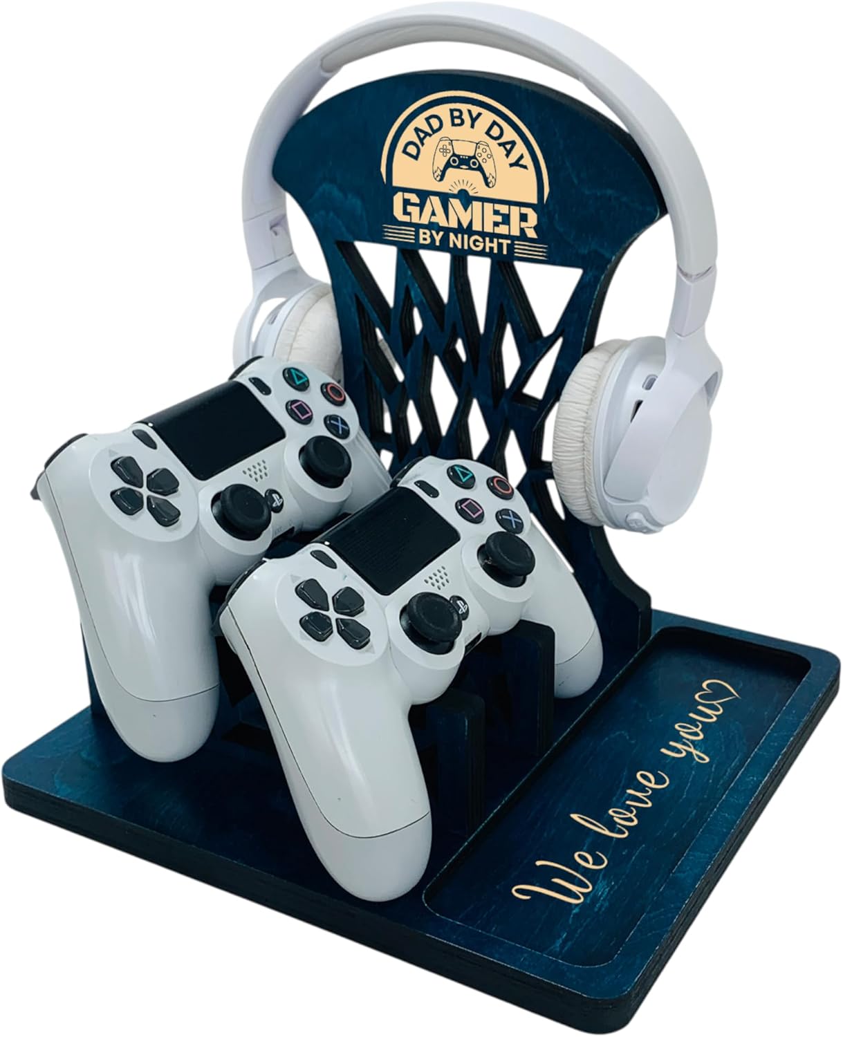 Personalized Valentines Day Gift for Him, Custom Controller Holder, Headphone Stand, Gaming Accessories, Gift for Son, Gift for Gamer Boyfriend, Gift for Man
