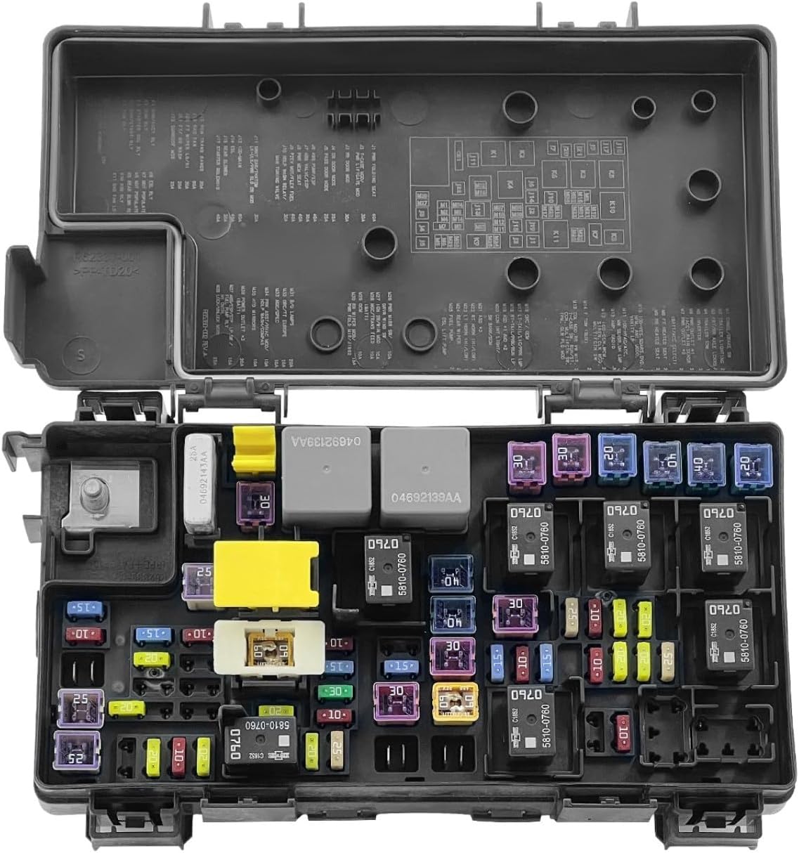 4692298AJ TIPM Fuse Box Compatible with Jeep Wrangler 2010 3.8L Replace #04692298AG,04692298AF